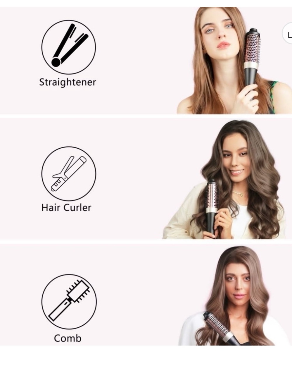 **NEW**Heated Round Brush - Black and Rose Gold - Picture 2 of 4